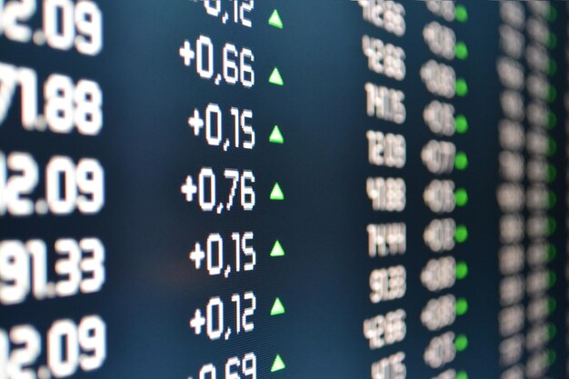 Stock exchange financial data chart