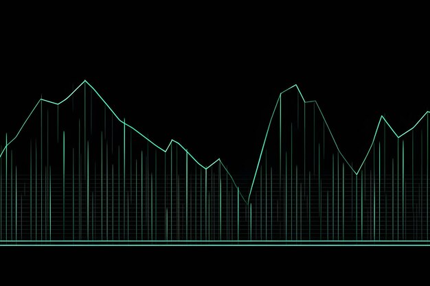 Stock exchange market graph analysis background neural network ai generated