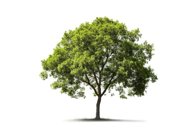 stock foto van Groene boom witte geïsoleerde achtergrond Generatieve AI