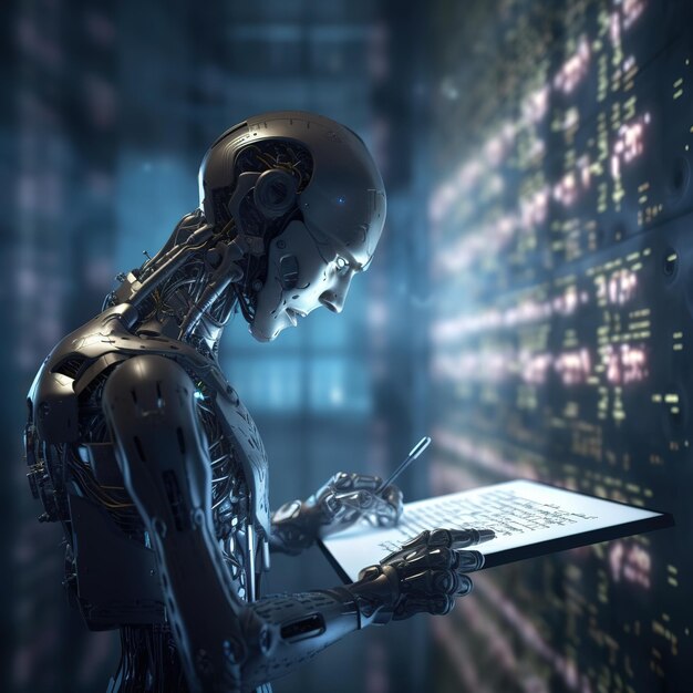 Stock image of a ai technology plan Generative AI