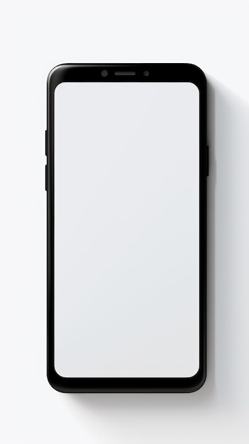 Stock image of a smartphone on a white background modern and sleek design Generative AI