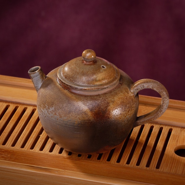 Stock image of the tea cup oriental teapot