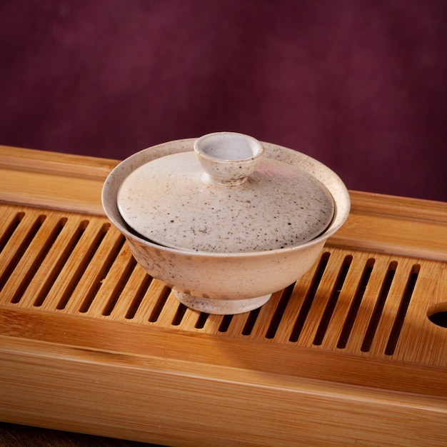 Stock image of the tea cup oriental teapot