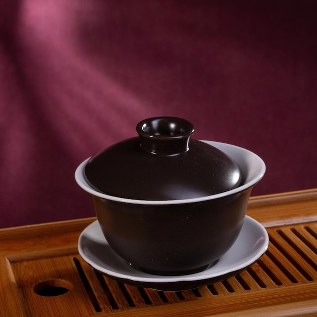 Stock image of the tea cup oriental teapot