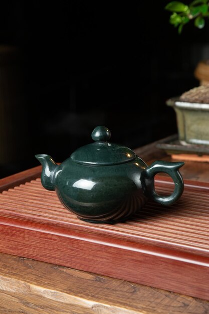 Stock image of the tea cup oriental teapot