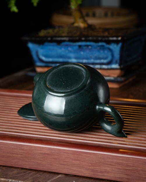 Stock image of the tea cup oriental teapot