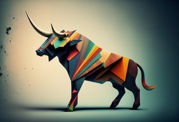 Stock market bull market trading concept Generative ai