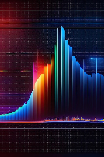 Stock market chart Business graph background Forex trading business concept in color