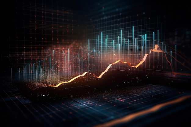 Stock market chart Generative AI