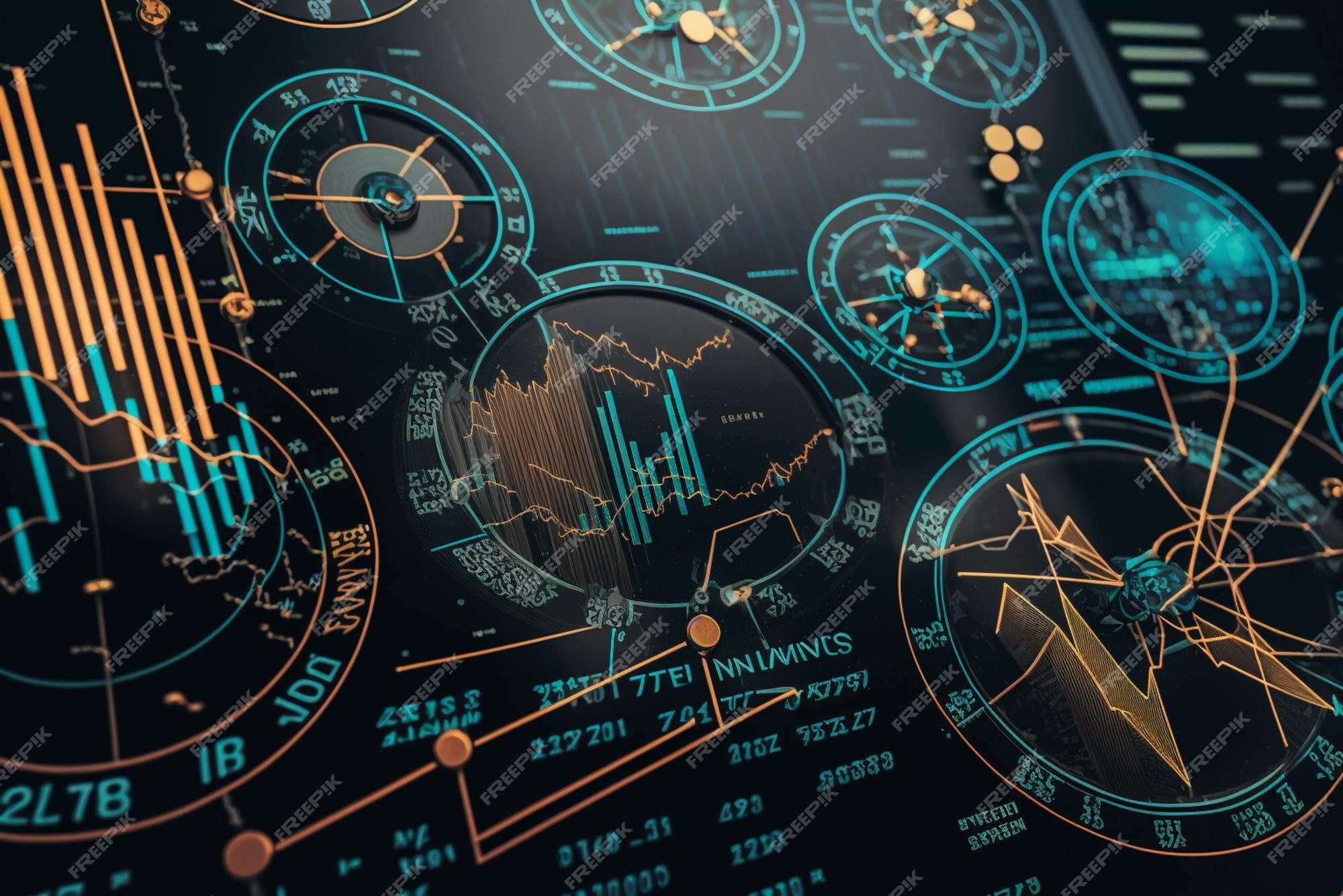 Premium AI Image | a stock market chart with arrows representing