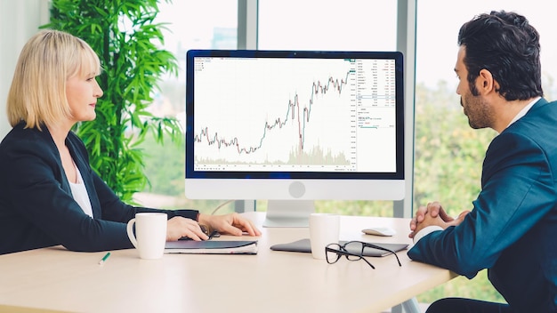 Stock market data chart analysis by ingenious computer software