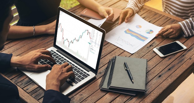 Stock market data chart analysis by ingenious computer software