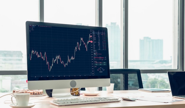 Stock market data chart analysis by ingenious computer software