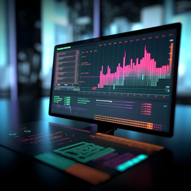 Stock Market Data Charts background