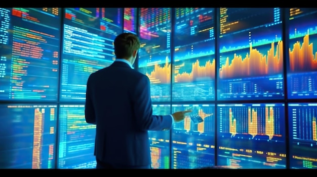 Stock market data online trading market monitoring financial technology stock analysis