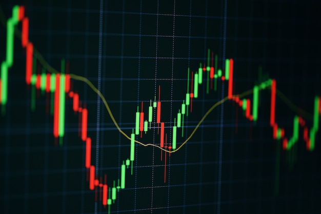 Mercato azionario digitale grafico grafico business borsa valori trading analisi investimento finanziario