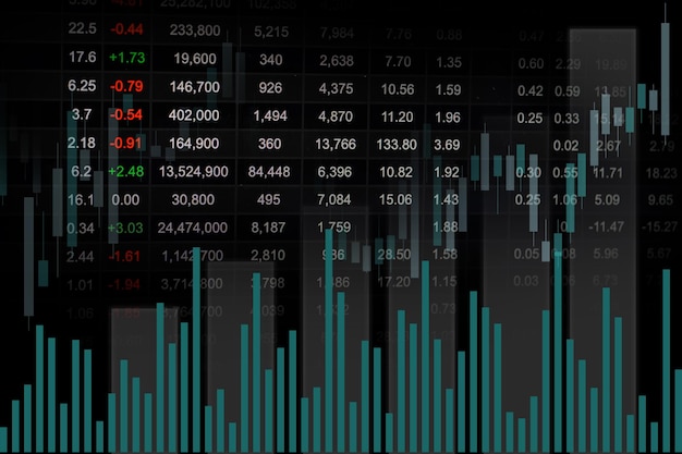 Stock market finance business economy trend graph digital technology