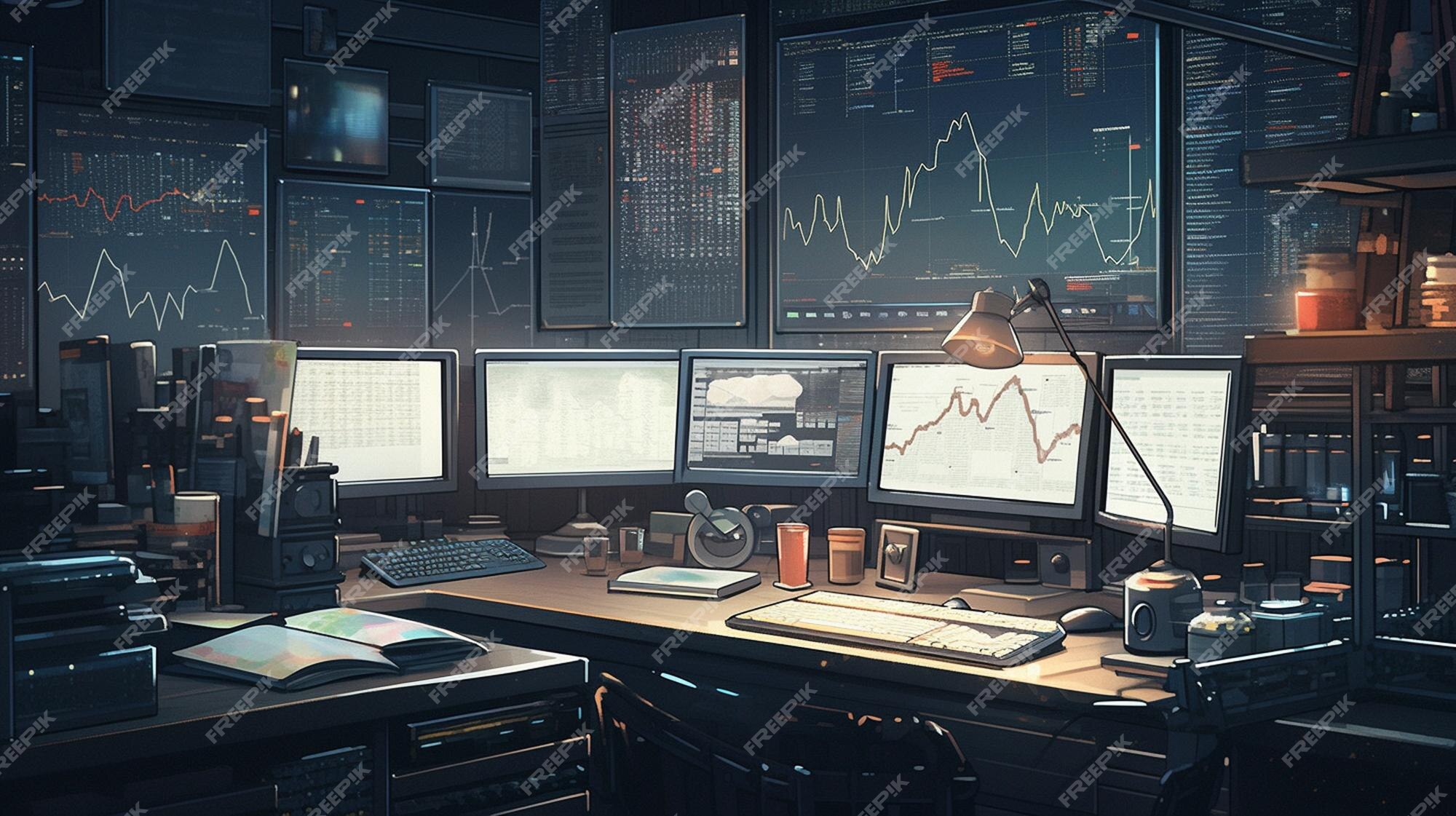 A computer desktop wallpaper for forex trading terminal ai generative desktop  background 22460209 Stock Photo at Vecteezy