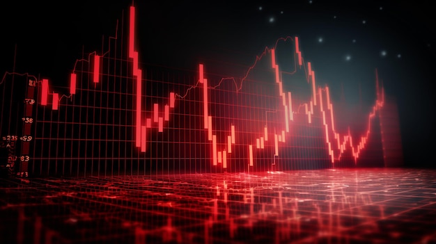 Photo stock market forex stick graph chart