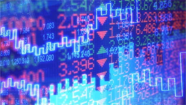 Stock market or forex trading graph and candlestick chart suitable for financial investment concept.