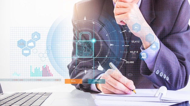 Stock market or forex trading graph and candlestick chart suitable for financial investment concept