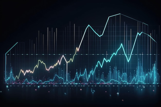 Stock market or forex trading graph in futuristic generative ai