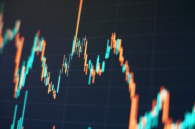 Stock market or forex trading graph in graphic concept suitable for financial investment or Economic trends business idea and all art work design.