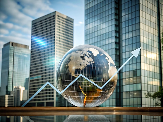 Stock market or forex trading graph in graphic concept suitable for financial investment