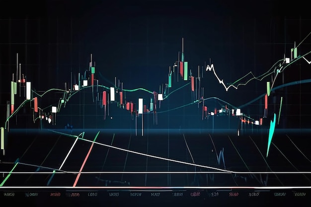 Stock market or forex trading graph in graphic concept