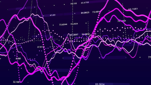 Фото График фондового рынка визуализация больших данных концепция инвестиционного графика 3d-рендеринг