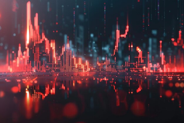 Stock market graph candlestick