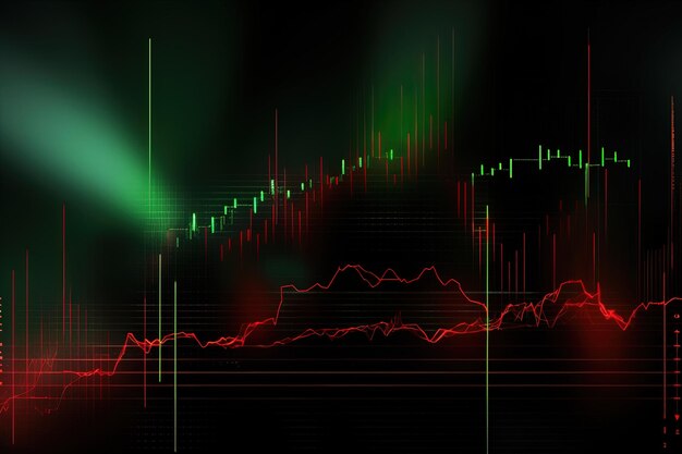 Premium AI Image | Stock market graph Graph showing growth data