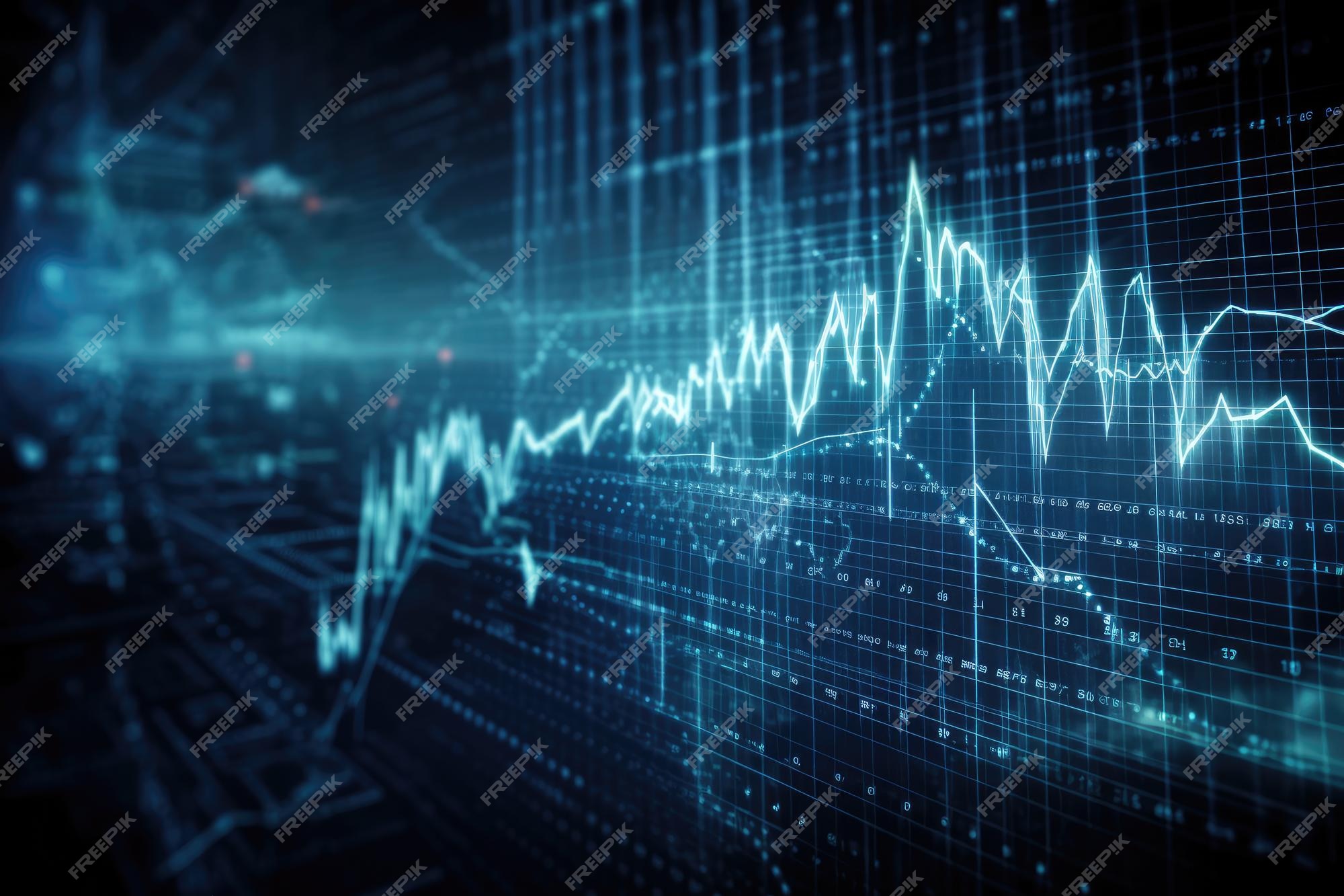Premium AI Image | Stock market graphs ai generated