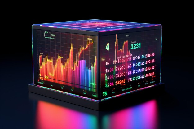 stock market illustration 3d