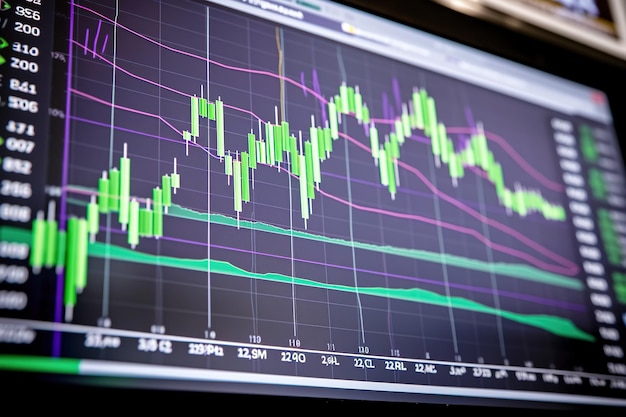 Stock market map on the background generated by AI free photos