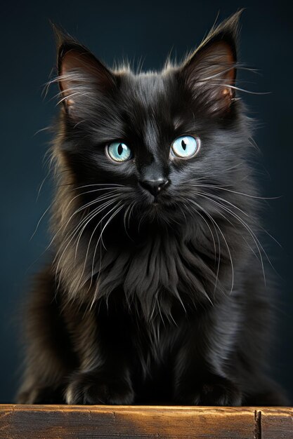 cute black cat icon. AI Generated 27735824 PNG