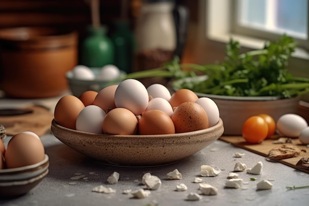 stock photo of duck eggs professional food photography ai generated