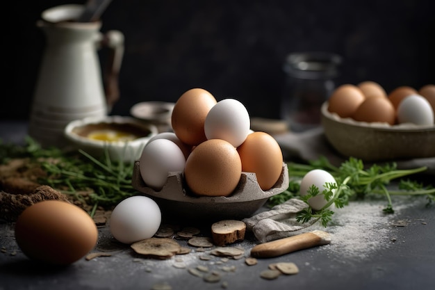 stock photo of duck eggs professional food photography ai generated