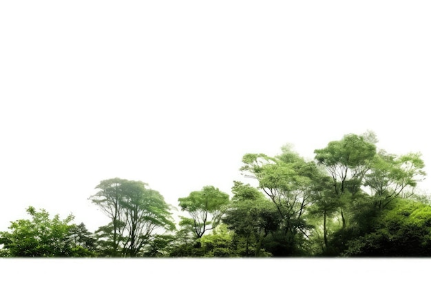 stock photo of forest white isolated background Generative AI