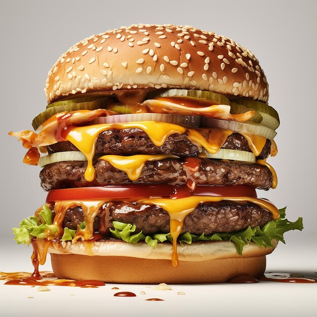 Stock photo a hamburger looks delicious