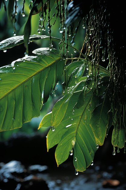 A stock photo of a hidden tropical rainforest