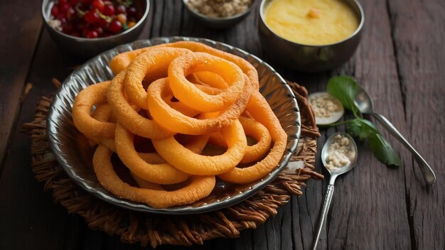 Photo stock photo of jalebi or jilbi or imarati indian sweet food fried in pure ghee selective focus