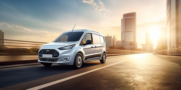 Stock photo of logistics business with delivery vehicles