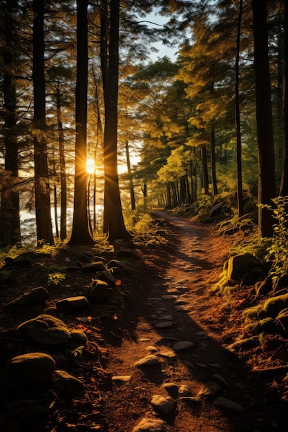 A stock photo of a scary mystical forest