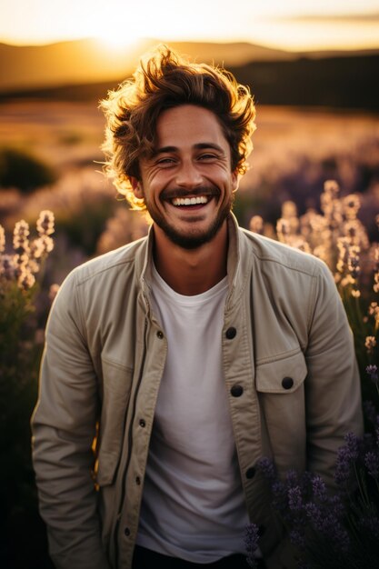 Foto foto di stock di un uomo sorridente