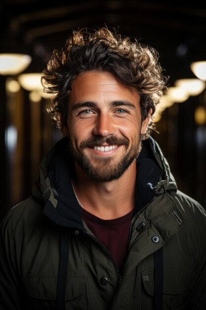 Premium AI Image | Stock photo of a smiled man