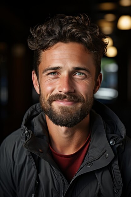 Photo stock photo of a smiled man