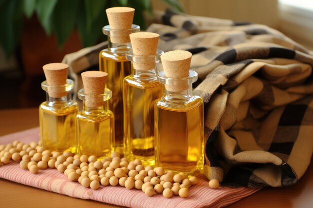 Stock photo soybean in kitchen tableai generative