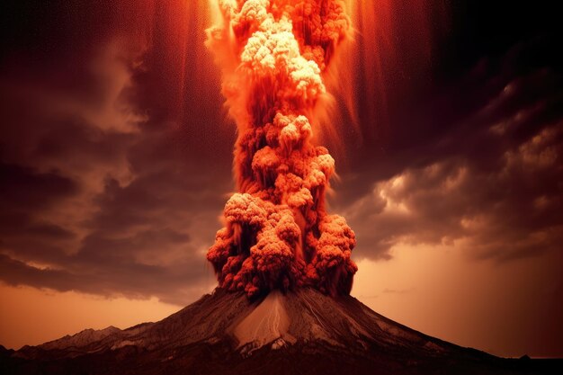 Photo stock photo of volcanic eruption professional advertising photography