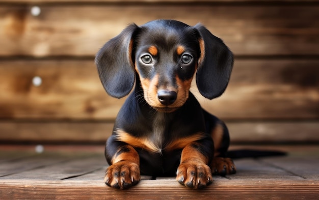 Photo stock photography of a dachshund puppy generative ai
